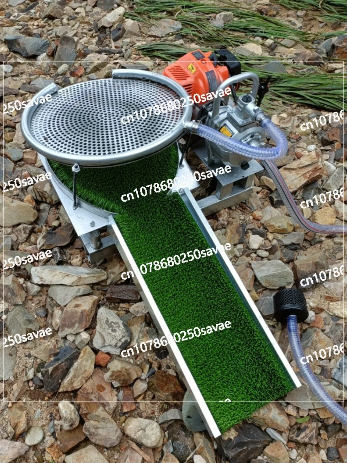 Portable Gasoline Engine, River Sand Gold Panning Machine, Re-selection Fast Separation, Sticky Gold Grass