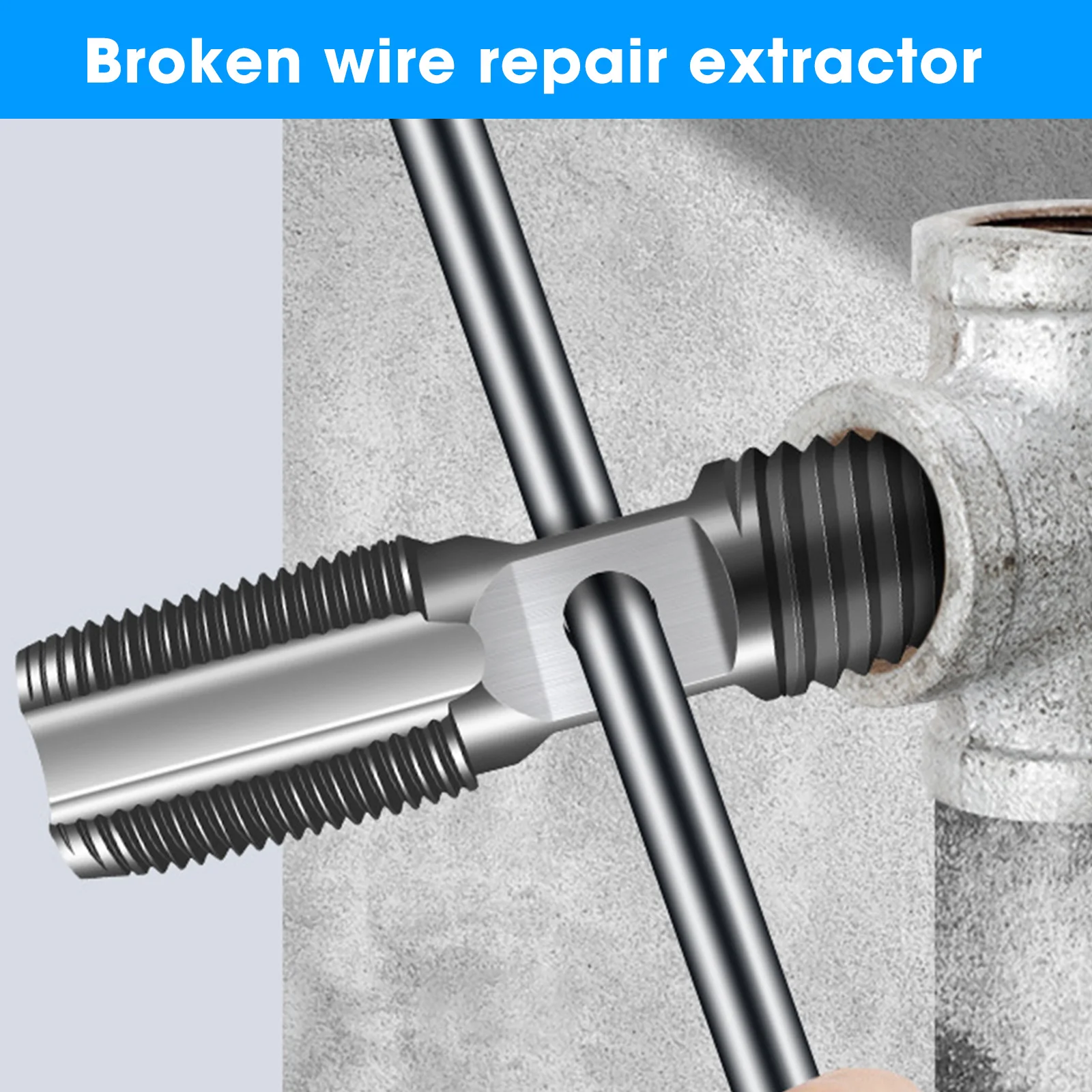 Broken Wire Extractor 2 in 1 Faucet Water Pipe Triangle Valve Screw Extractor Kit Broken Damaged Wire Bolt Screw Drill Bits