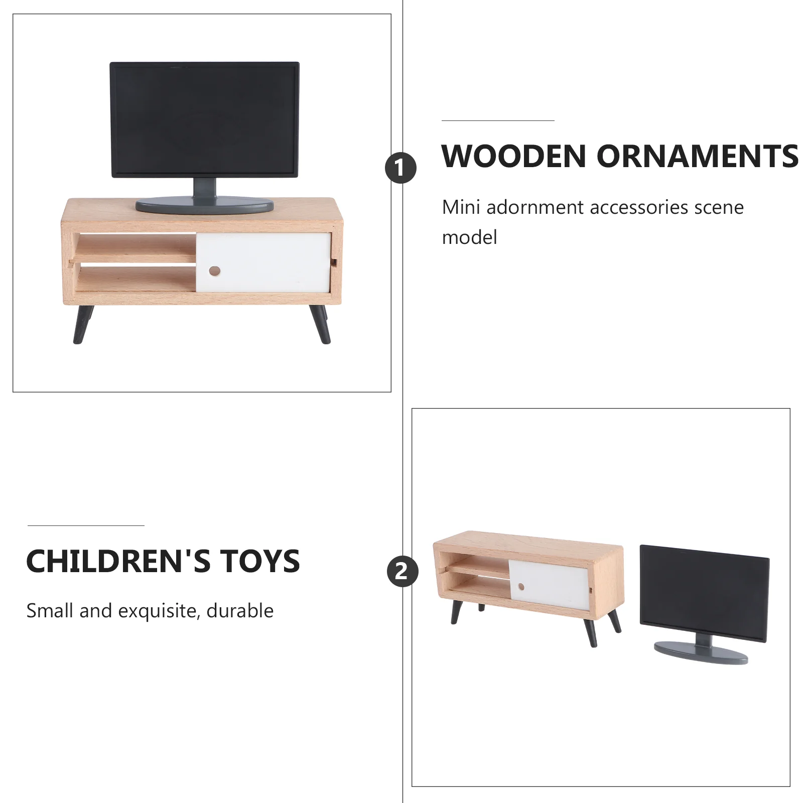 Mini Model 2pcs Simulated Appliance House Furniture Accessory Pretend Play Toys Miniature Home Decor Realistic Details