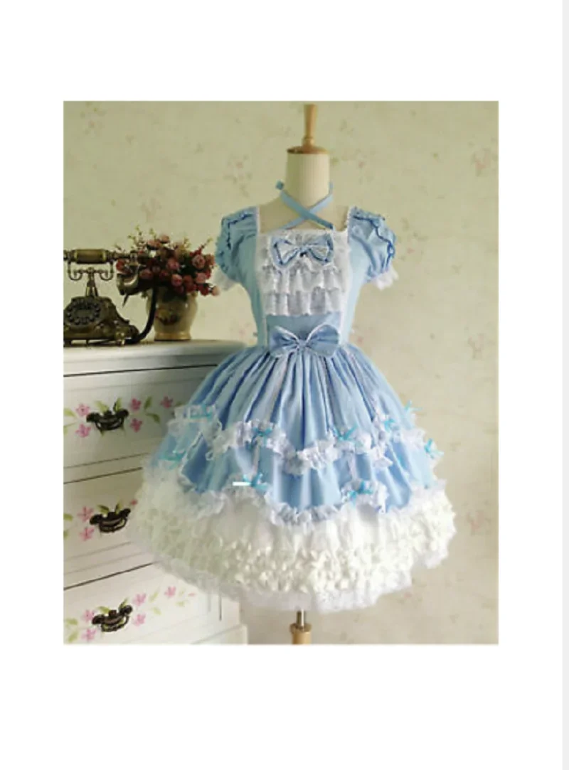 

Cosplay Sissy Gothic Girl Blue Custom Costume Halloween Specific Adult Maid Holiday Limited Edition