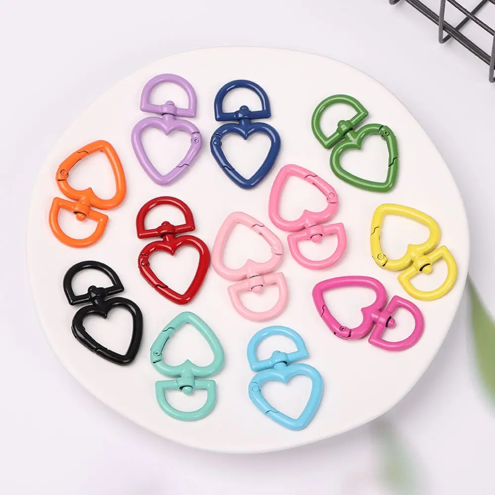 High quality Zinc Alloy Hooks Heart Style Bag Belt Buckle Snap Clasp Clip Purses Handbags Carabiner Spring Ring Buckles