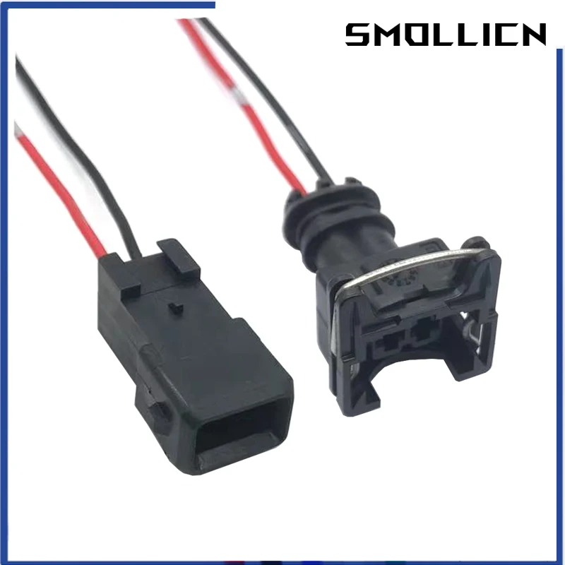 1/5/10/20 Sets 2 Pin Efi Series Female Nozzle Lgnition Coil Water Temperature Sensor Wire Plug EV1 With 15cm Wires