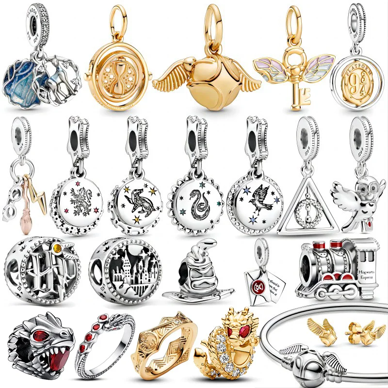 

2024 Hot Sell Magician Series Pendant 925 Sterling Silver Envelope Owl Charm Beads Fit 3mm Original Bracelet DIY Jewelry Gifts