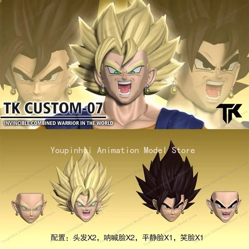 TKDIY TKCUSTOM TK TK007 TK008 TK009 Dragon Ball SHF Fit Vegetto New Heads Custom Headsculpt Set Anime Action Figures Toys