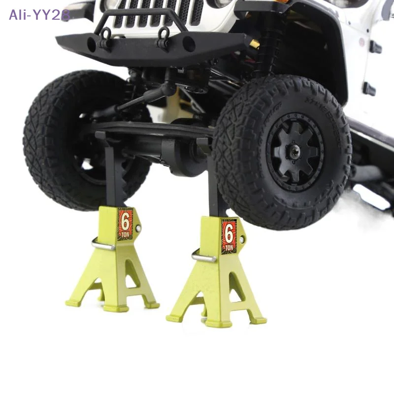 {MX} Mini Simulation 3T 6T RC Car Scale Jack Stands Lift Pair Rack Tire Change Tool For Traxxas TRX-4M SCX24 1/24 1/18 Size