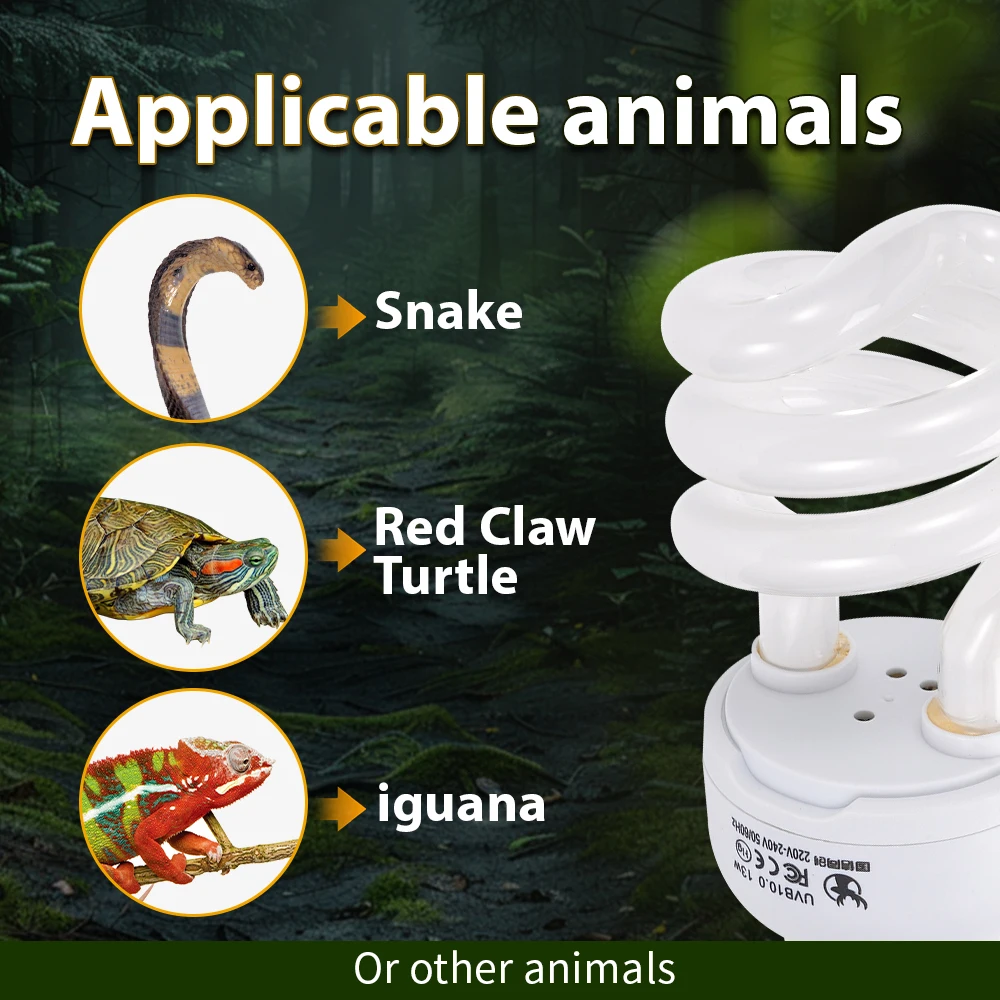 Vitamin D3 Reptile - 13W 10.0 UVB Reptile Bulb E27