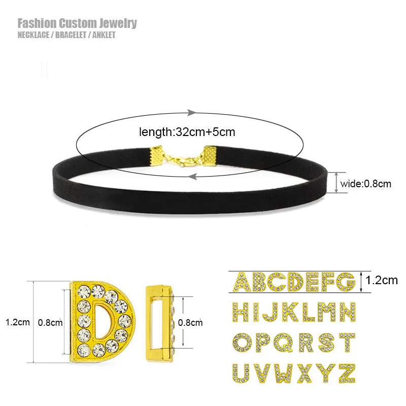 Gothic Sexy Gold Color Letters HOTWIFE Choker Necklaces Harajuku DDLG Role Age Play Chocker Collar Cosplay Jewelry Lovers Gift