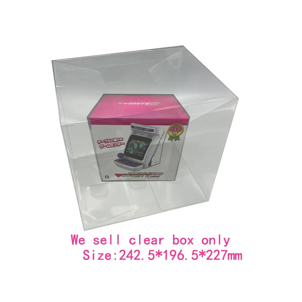 

50 PCS Transparent PET cover box For Taito Egret II mini arcade selection game console colorful box storage display box