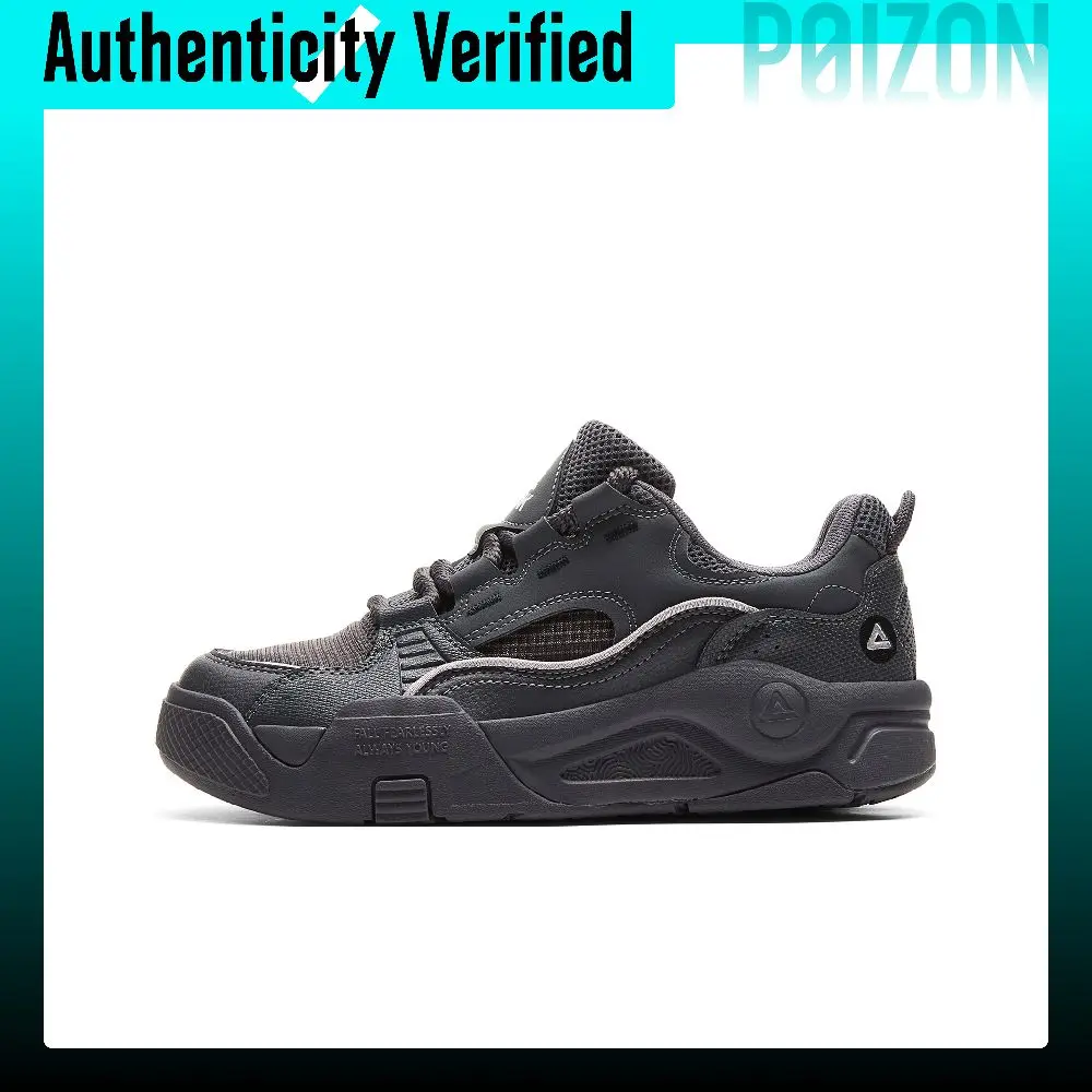 PEAK Taichi Wanderer Cushioning Abrasion Resistant Breathable Slip Resistant Low top Skateboard Shoes Women's Dark Gray DB420058