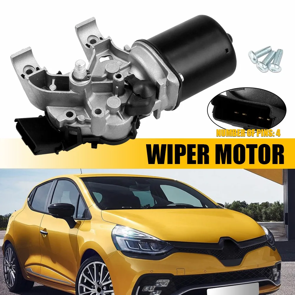 Front Windscreen Wiper Motor for Renault Clio Hatchback Van 2005 2006 2007 2008 2009 2010 2011 2012 2013 2014 12V 7701061590