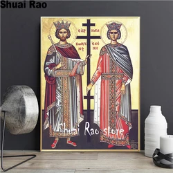 Full square round Diy diamond painting Religion Orthodox Christianity diamond mosaic embroidery cross stitch kits home decor
