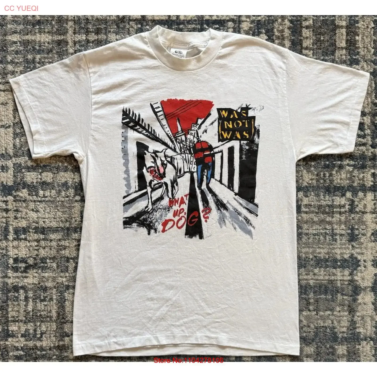 Vintage 1988 Was Not What Up Dog T Shirt L Pop Band Devo Timbuk 3 B 52 s vintage Washed designer clothes Top For Everyday Wear