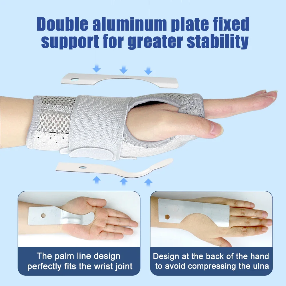 1/2Pcs Wrist Brace for Carpal Tunnel Relief Night Support , Maximum Support with 2 Stays Women Men Adjustable Splint Right Left
