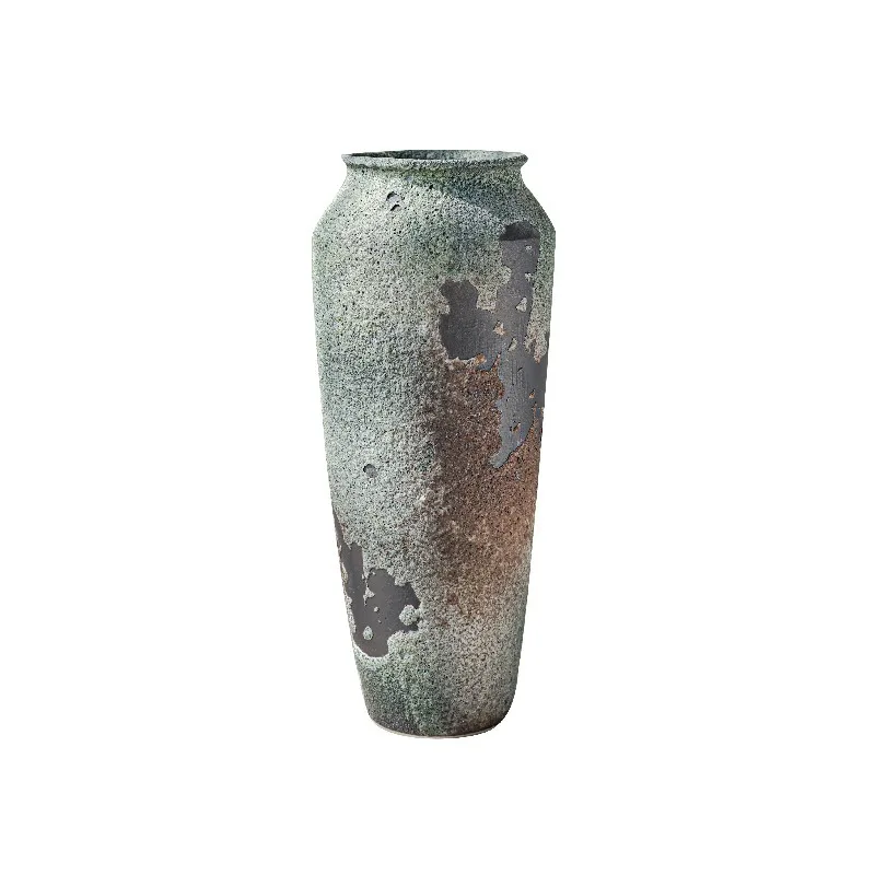

Coarse Ceramic Vase Countertop Insertion Zen Retro Nostalgic B & B Hotel Ornament Dried Flowers Extreme Poverty Wind