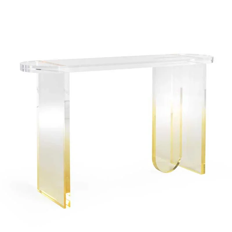 Acrylic coffee color gradual change Xuanguantai suspended table feet