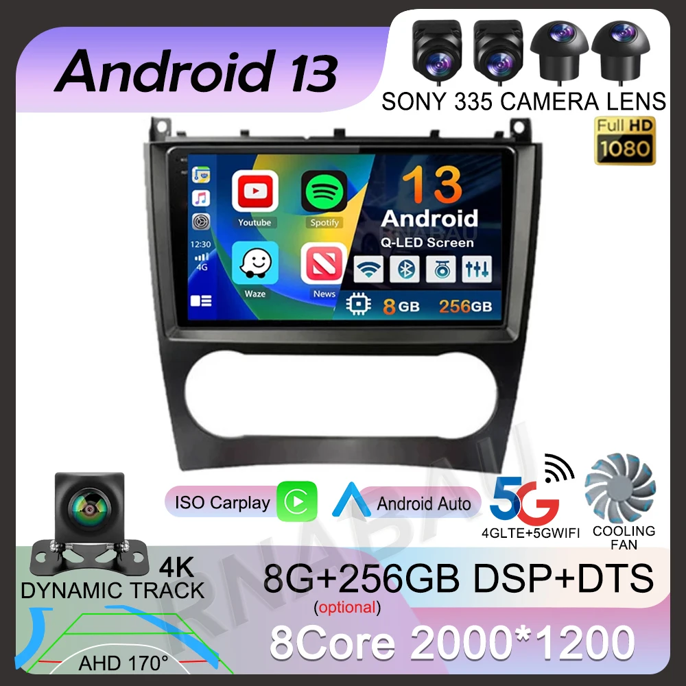 

Android 13 Carplay Auto Car Radio For Benz W203 W209 C180 C200 C220 C230 Multimediale Video Player Autoradio GPS Navigation 2din