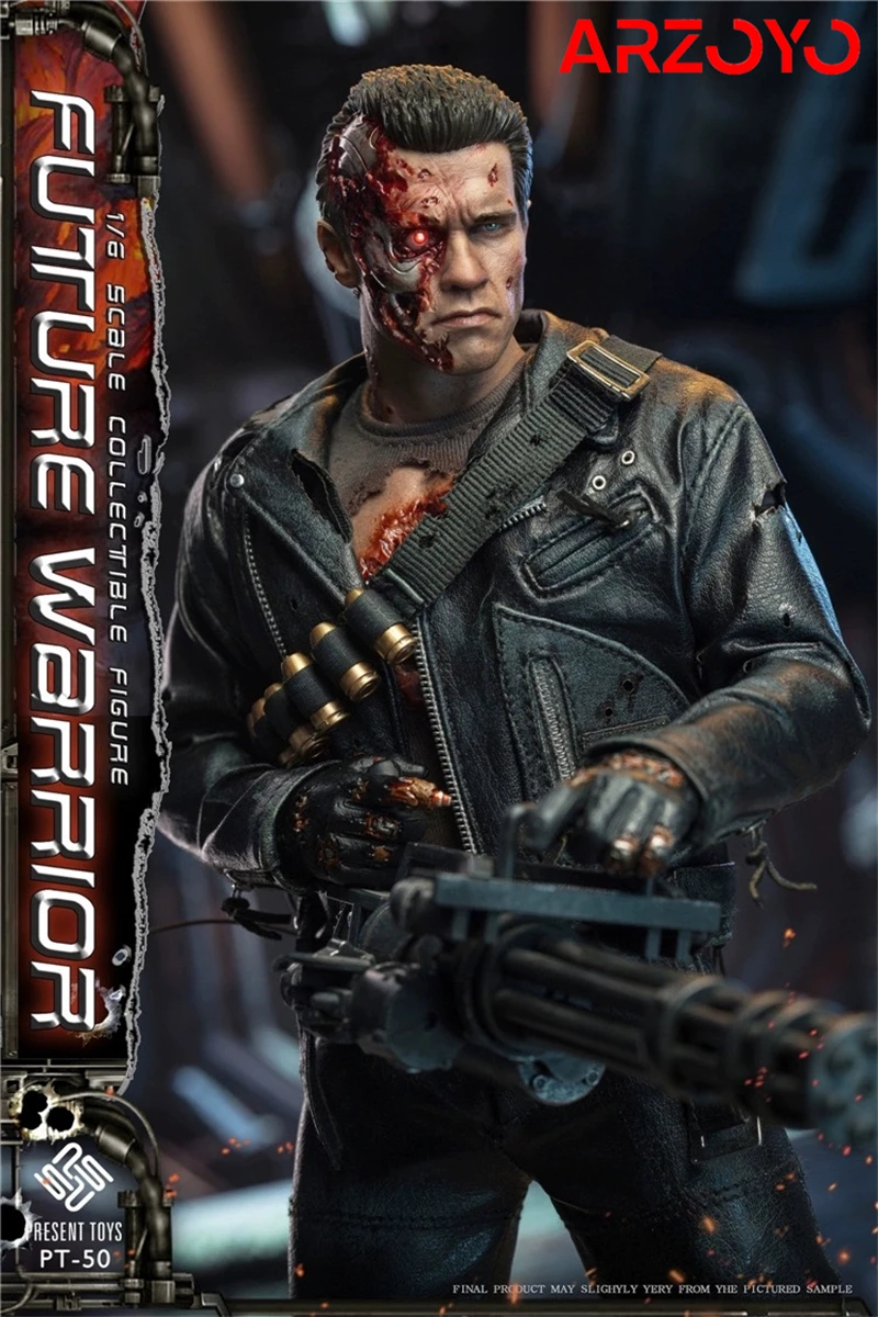 PRESENT TOYS PT-sp50 PT-sp51 1/6 Future Warrior T800 Arnold Figure Model 12'' Male Soldier Action Doll Full Set Toy