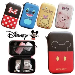 Disney Mickey Minnie Mouse Storage Bag Cartoon Anime Coin Purse Kid Earphone Data Cable Storage Box Zipper Portable Travel Case