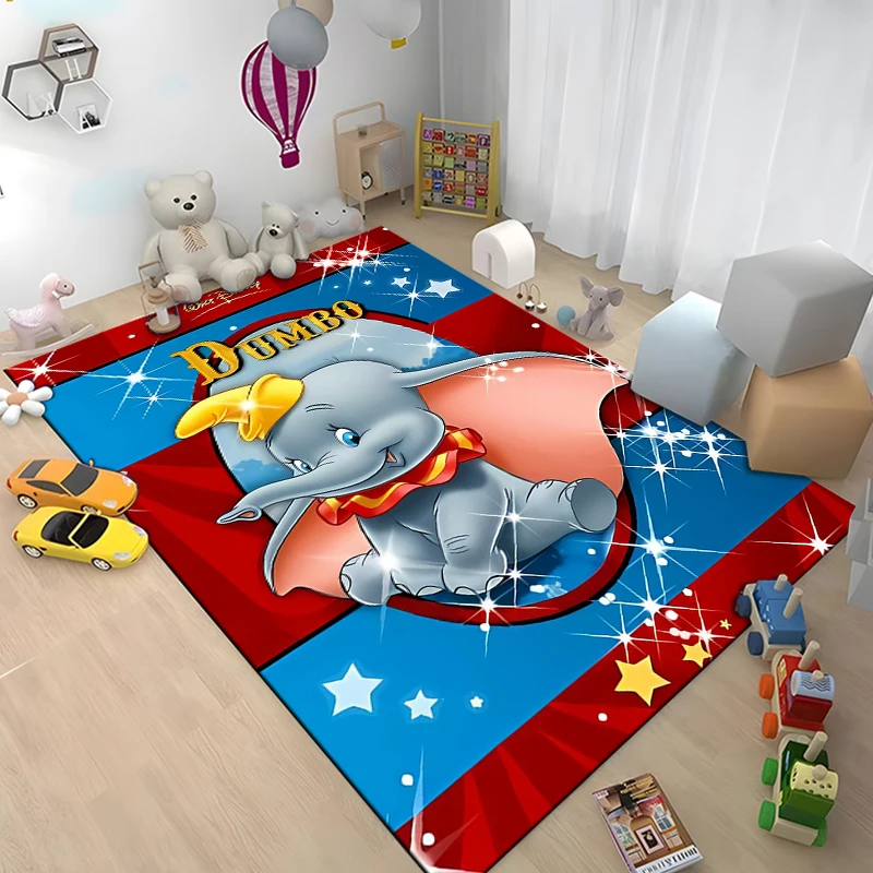 Disne Dumbo Carpet Yoga Living Room Room Decor Children's Crawling Mat Doormat Living Room Area Rug Game Area Washroom Floor Mat