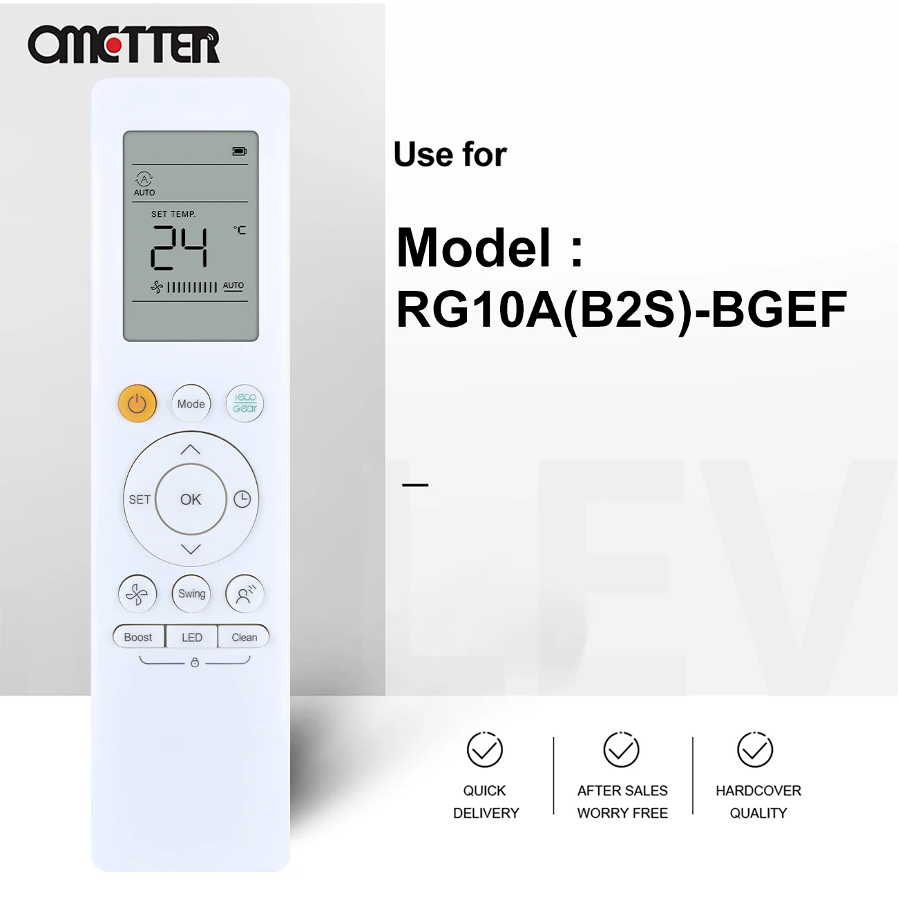 RG10A(B2S)BGEF For Midea Air Conditioner Remote Control Compatible RG10A(F2S/H2S/G2S/K2S)/BGEFRG10A1(F2S/H2S/G2S/K2S)/BGEF ℉ / ℃