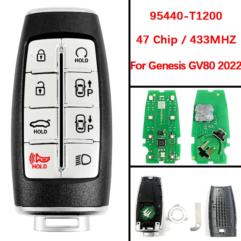 cn020371-アフターマーケット-7-1ボタン-スマートキー-fccid-tq8-fob-4f35-pn-95440-t1200-チップ-47-433mhz-ヒュンダイ-gv80-2021年式用