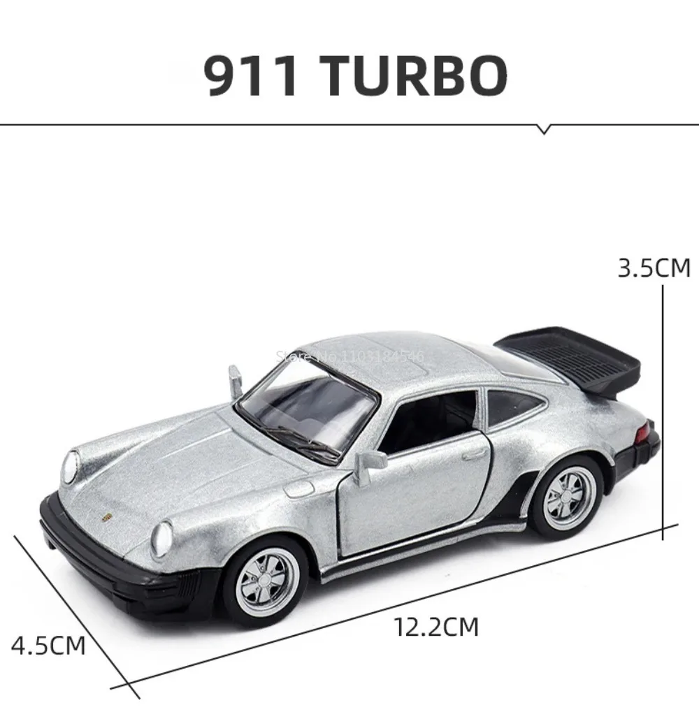 1/36 Scale Porsche 911 Turbo Toy Car Model Alloy Diecast