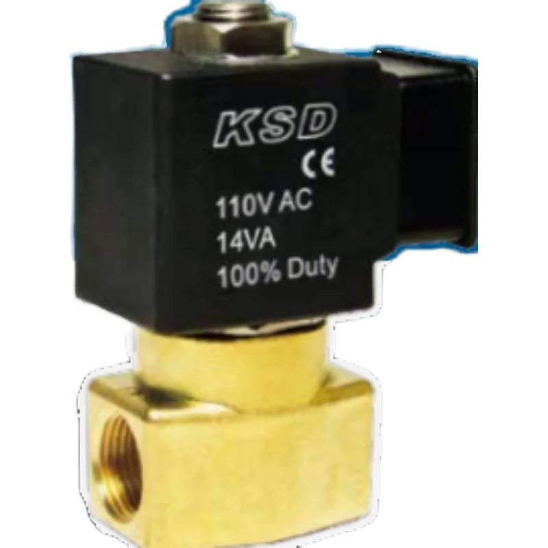 Normally closed 3/8 inner wire JB3F brass valve body, engine oil, hot water, steam original Taiwan KSD solenoid valve