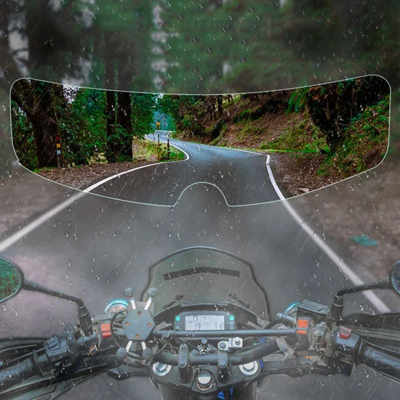 Film anti-pluie pour casque de moto, lentille de casque, degré de brouillard, caractéristique de conduite de sécurité, autocollant de revêtement, accessoires de casque, 1,2 pièces