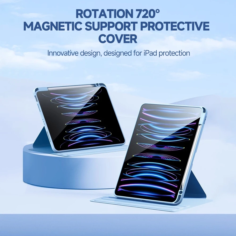 For iPad Pro 11 5th generation 2024 case For iPad Air 4 5 for iPad Pro 13 inch 720ยฐ rotation case For Mini 6 10.2 7 8 9th Gen