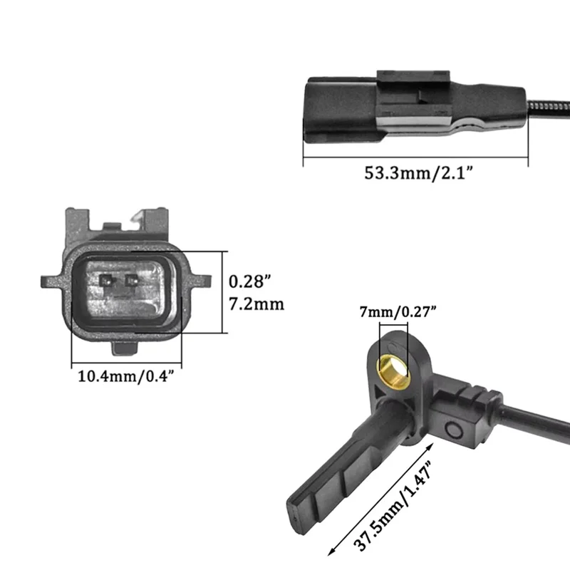 A04E-Front ABS Speed Sensor(2 PCS) 479109155R For Renault Fluence Megane Scenic Dacia Duster 1.5 1.6 2.0