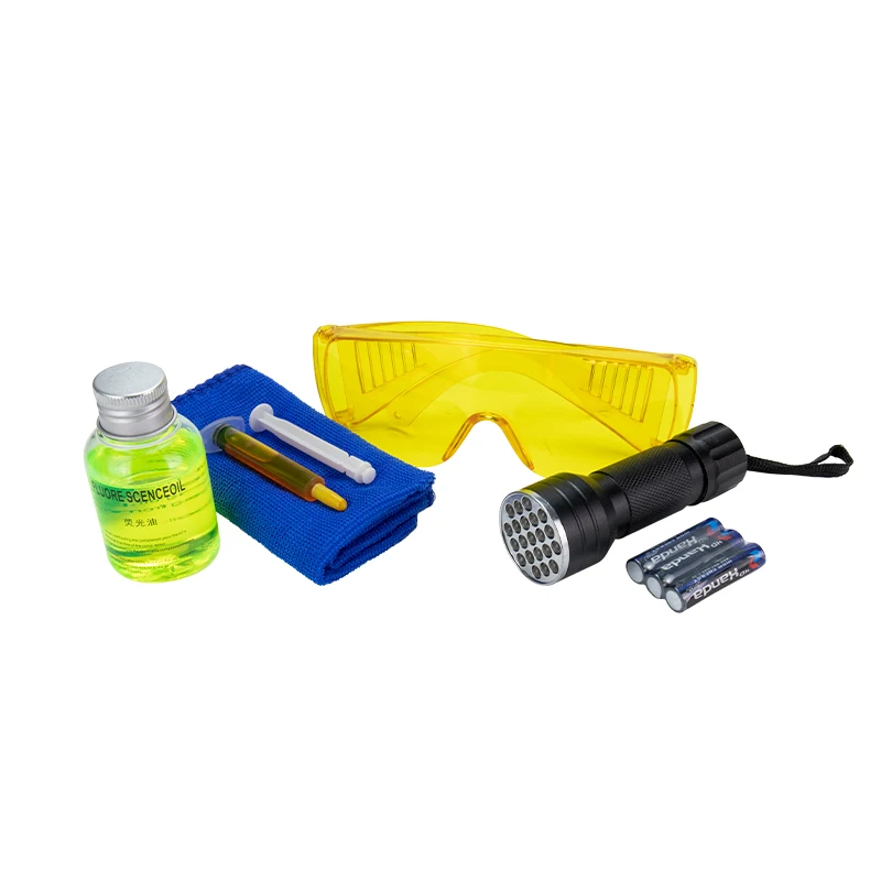 

Автомобильный флуоресцентный детектор утечек, автоматический кондиционер R134a, хладагент, фреон, детектор утечки переменного тока, инструмент для ремонта, УФ-краситель