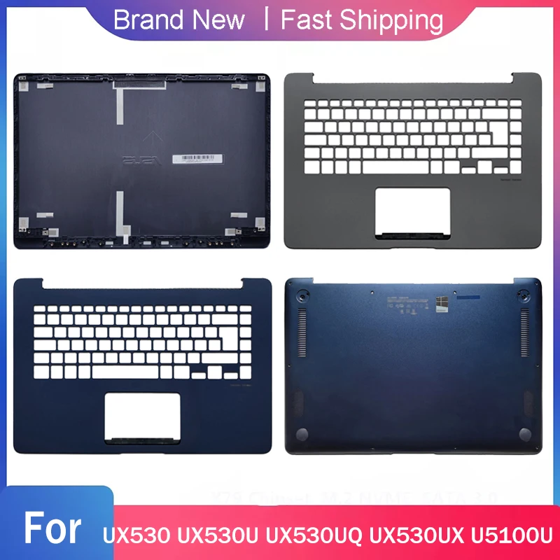 Bottom Base Case For ASUS UX530 UX530U UX530UQ UX530UX U5100U Laptop LCD Back Top Cover Palmrest Upper A C D Cover Blue Gray