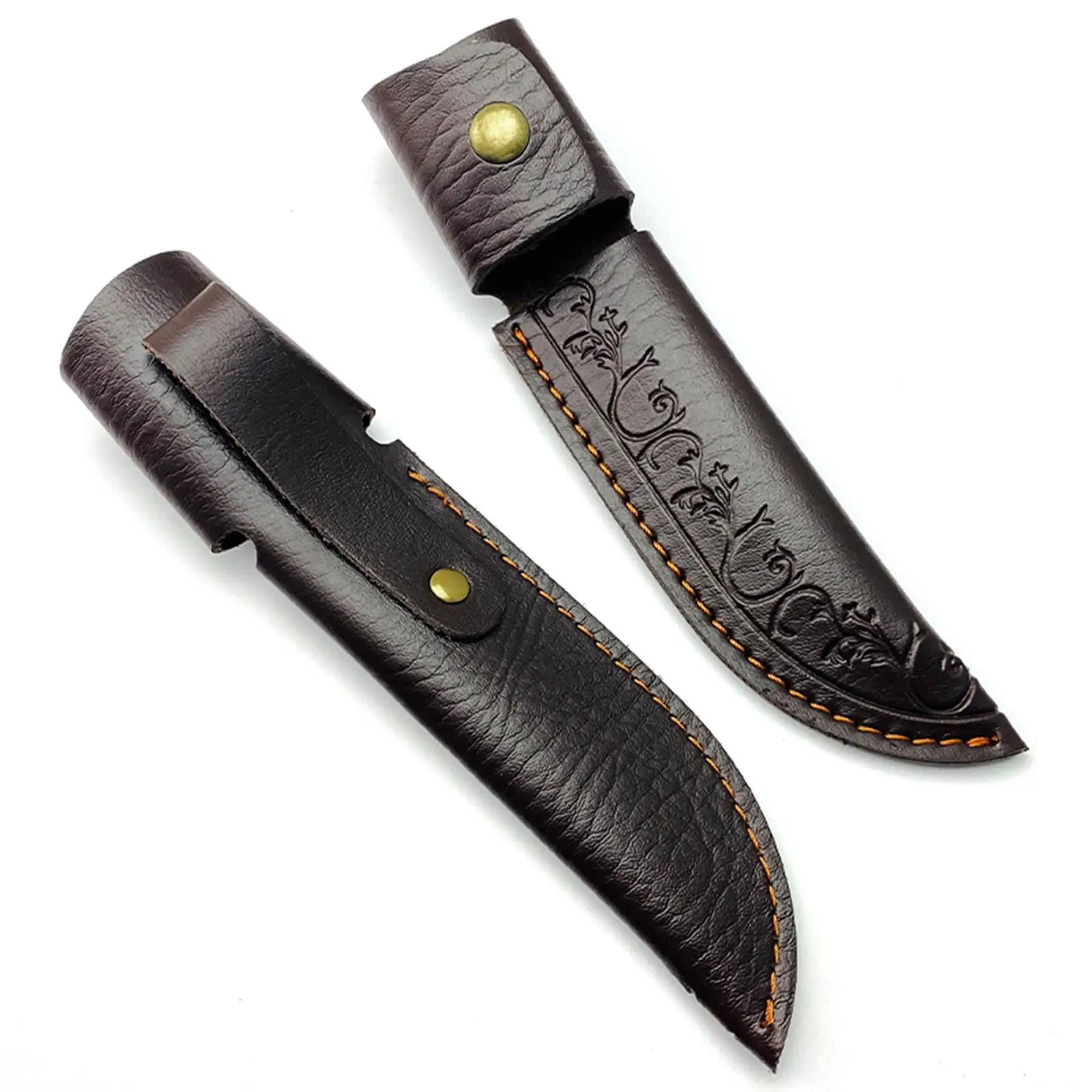 Sturdy PU Leather Knife Sheath Cutter Cover for Outdoor Folding Knife Storage Pouch Men Belt Easy Access