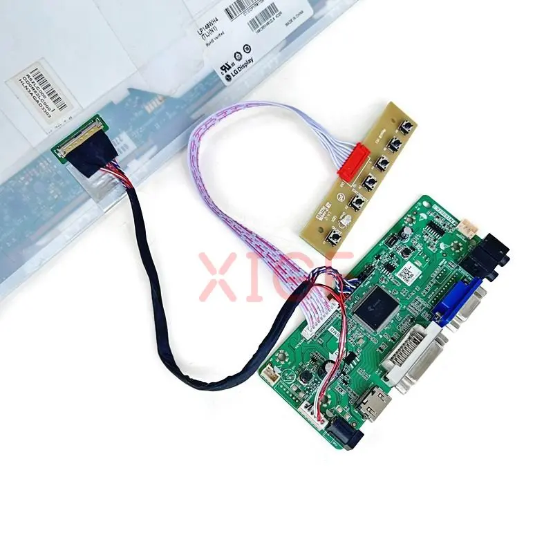 Imagem -06 - Monitor Screen Controller Board para Laptop Vga Dvi Hdmi Compatível Kit Faça Você Mesmo 1366*768 14 in 40 Pin Lvds Ltn140at20 e Ltn140at21