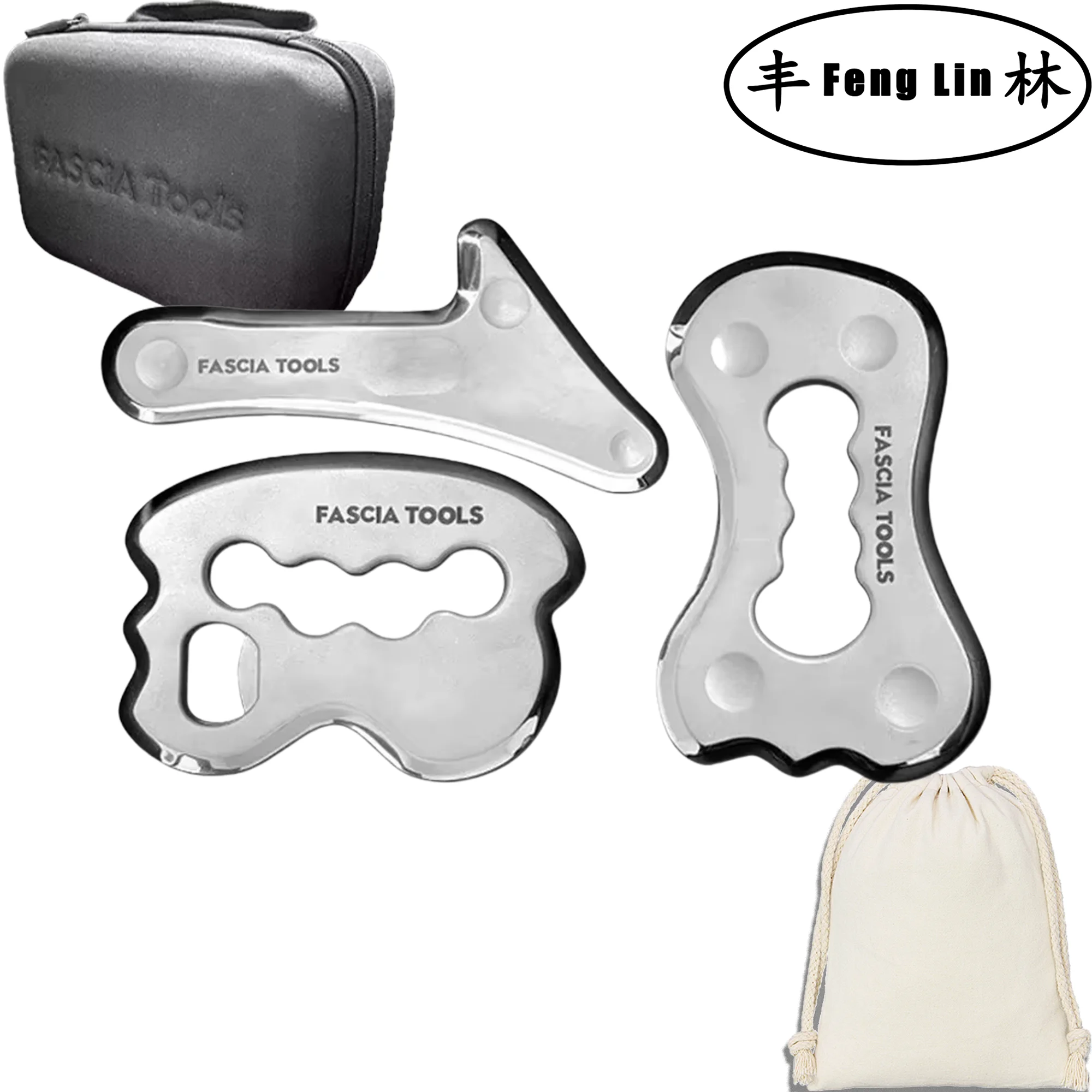 

Stainless Steel Gua Sha Massage Tools Muscle Scraper Tool,Graston Tool Set for myofascial Release,Scar Tissue Massager for Back