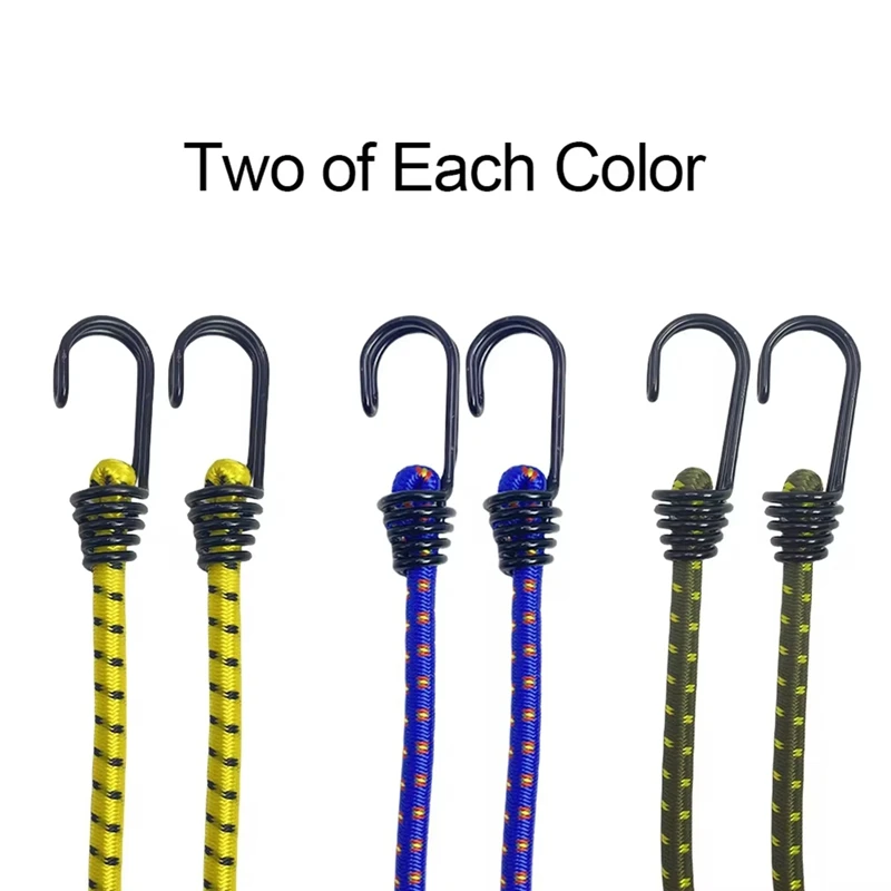 Bungee Cord High Elasticity Rubber Tied Rope With Hooks Outdoor Tent Assembly Camping Luggage Tool Outdoor Accessories