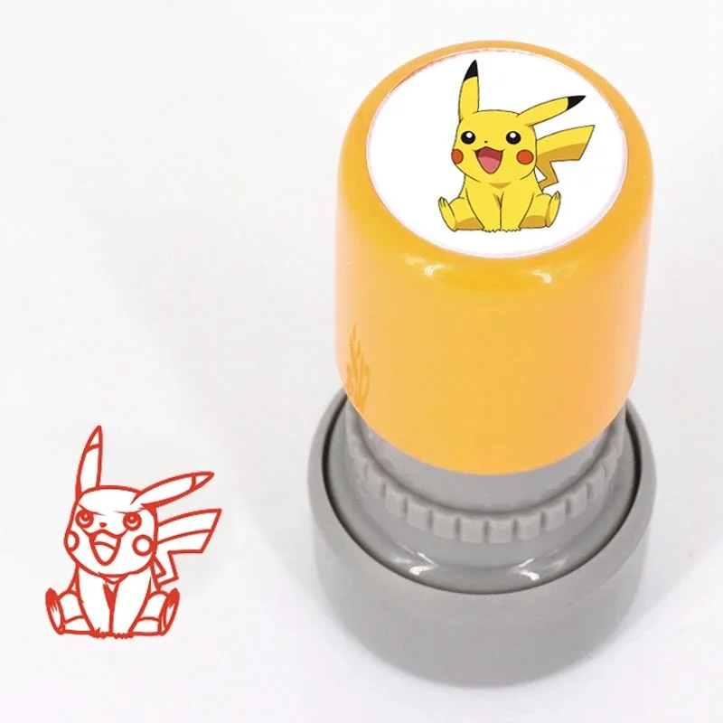 Timbres de compte à main d\'impression de peau pour les enfants, sceau de la série Pokemon Pikachu, récompenses d\'apprentissage, habillage