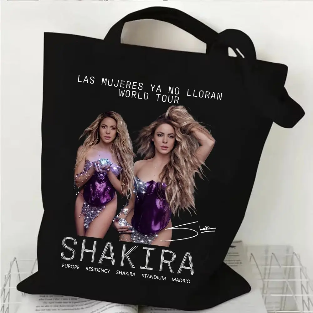 Y2K Mode-Tasche 2026 Shakira Las Mujeres Ya No Lloran World Tour Canvas-Tasche Einkaufstasche Casual Shopper-Tasche als Geschenk für Fans
