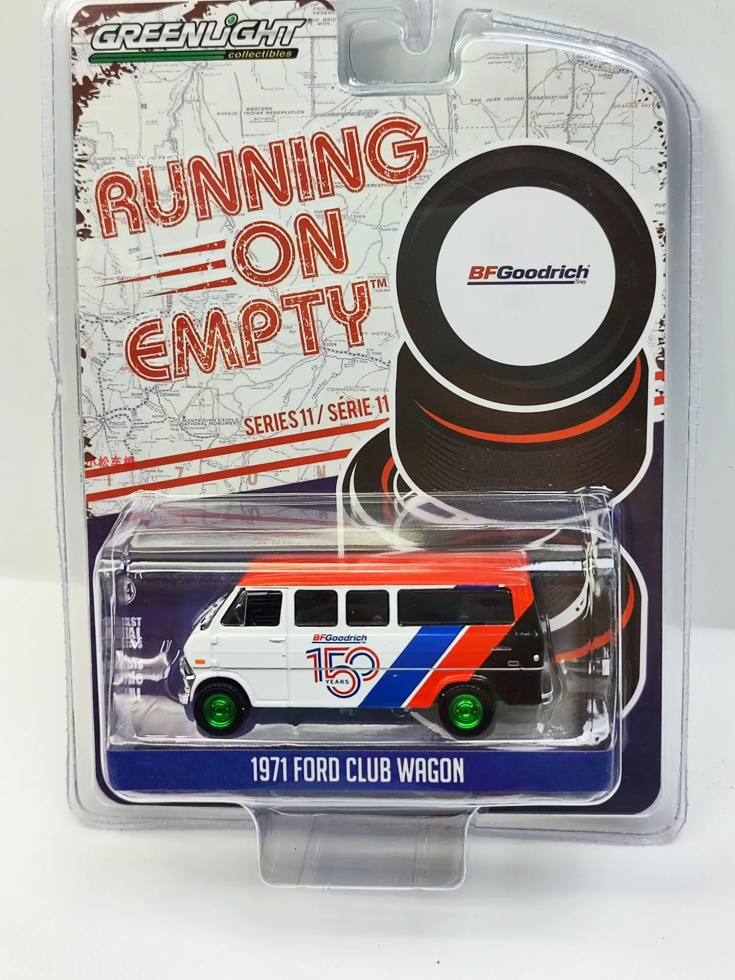 

GreenLight 1:64 1971 Ford Club Wagon, литая под давлением модель автомобиля из металлического сплава, игрушки для коллекции подарков