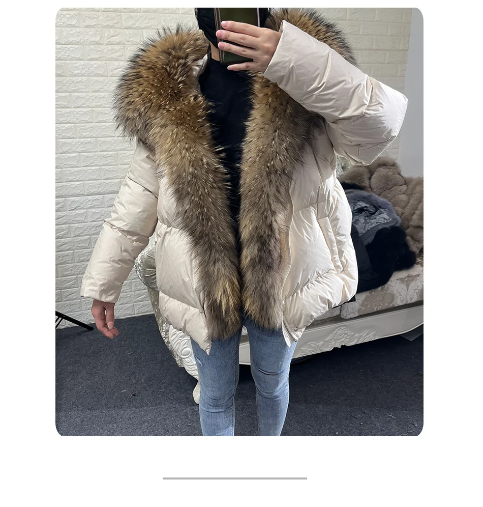 2026 MAOMAOKONG White Duck Down Jacket Winter Women
