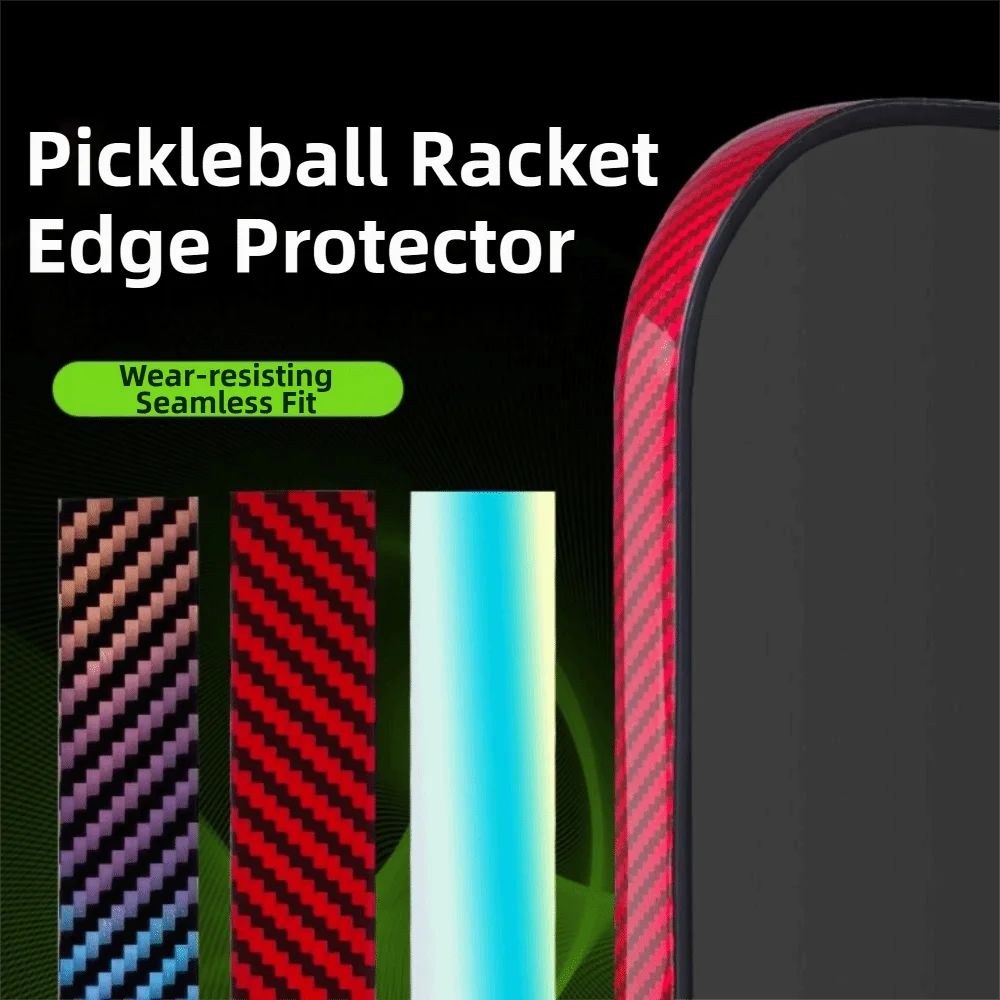 Laser Glittering Pickleball Racket Edge Sticker Luminous Scratch-proof Frame Protective Tape Anti-fall Shock Absorption