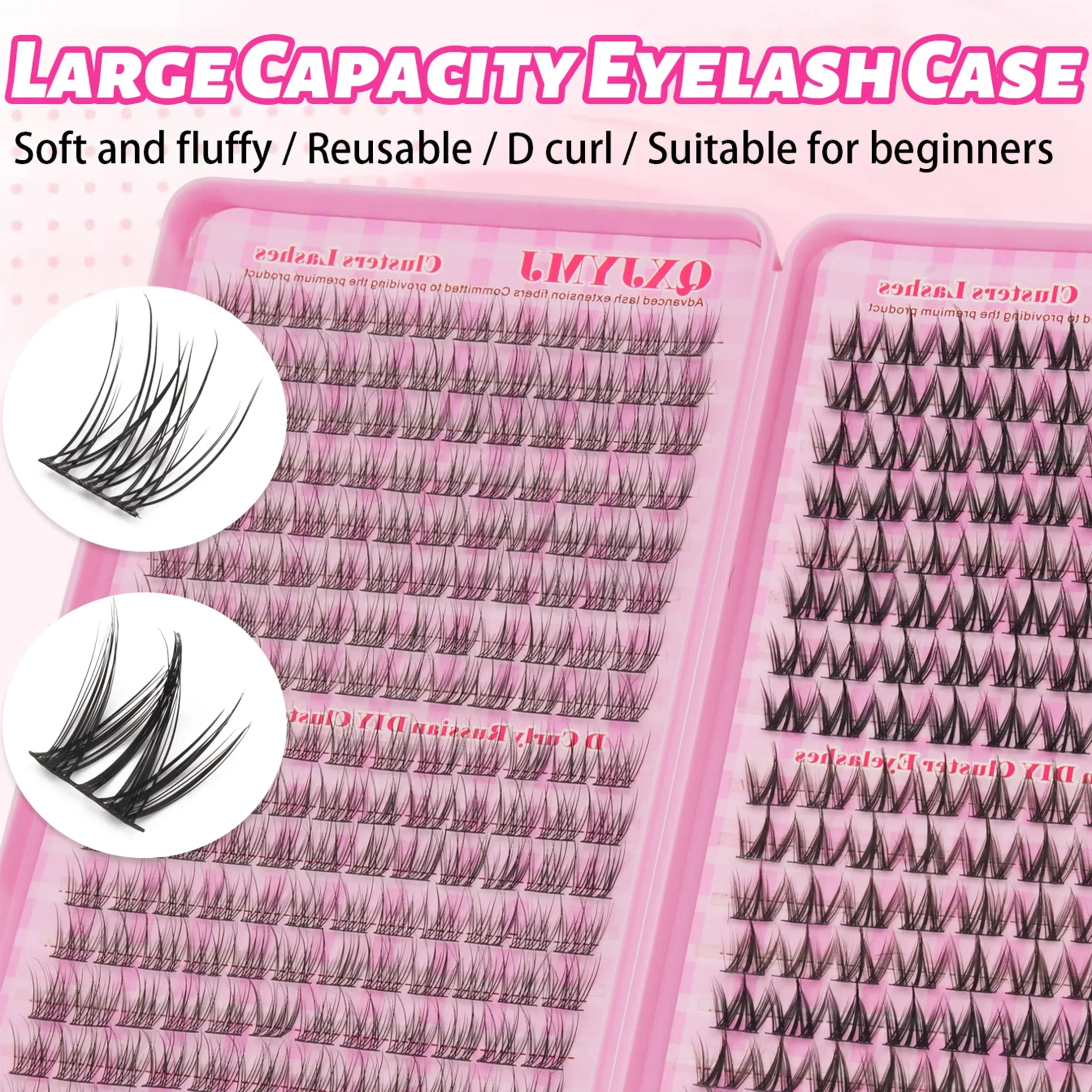 12 Rows Russian Cluster Lashes - đánh giá và giá Eyelash Extension Wispy