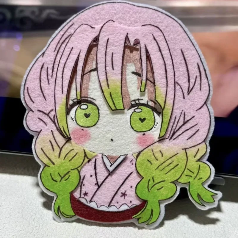 

Demon Slayer Anime Peripheral Kawaii Kanroji Mitsuri Non-woven Kimetsu No Yaiba Backpack Car Pendant Decoration Gift