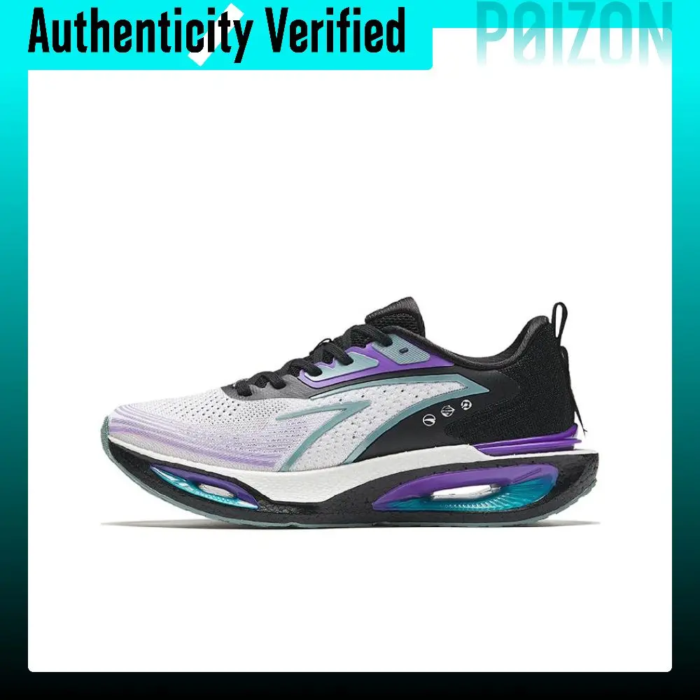 Anta Wormhole Fabric Low top Running Shoes Men's Gray Purple 112625533R-6
