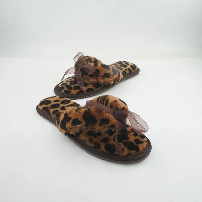 100% Natural Sheepskin Fur Slippers Female Winter Slippers Women Warm Indoor Flip-Flop Slippers Soft Wool Lady Home Shoes image 3