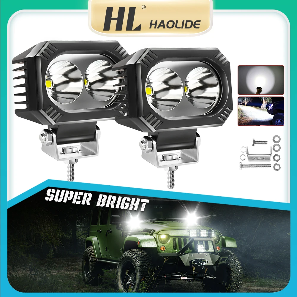 

3" Car LED Work Light DRL 6500K White for Offroad Tractor Truck 4x4 Super Bright Auto Fog Lights 12V 24V Motorcycle