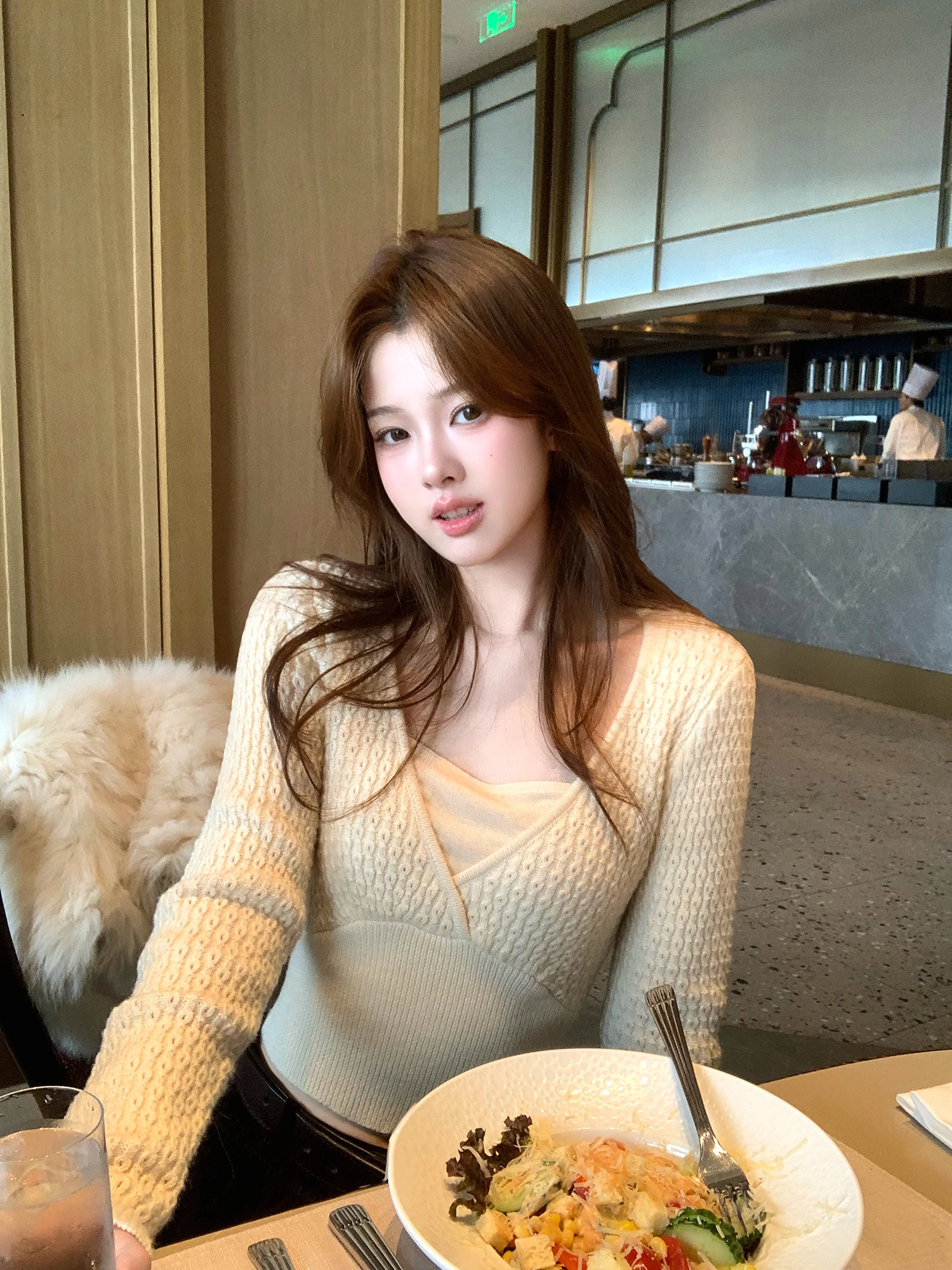 

Lambswool Long Sve Knitted Sweater Women's Anti-Ball Slim Fit Overhead Nucleus Commuting Sle Pure Online Ss Daily Wear