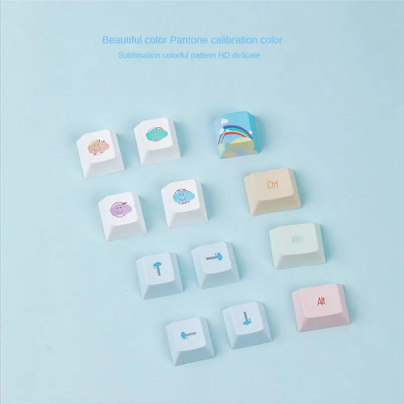 

Stable- Convenient Personalise 139 Keys PBT Keycaps Portable Useful for DIY Sublimation Mechanical Keycap,B