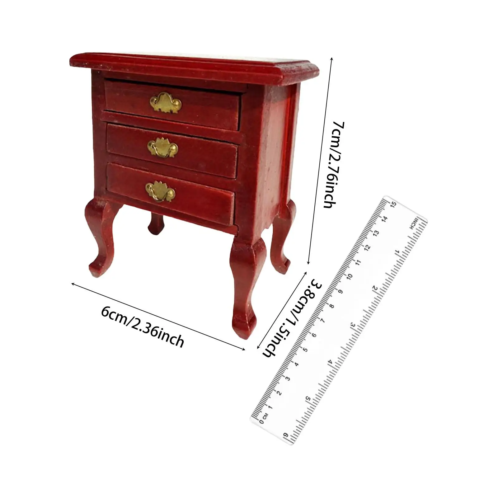 Mini Table de chevet meubles de maison de poupée accessoires de maison de poupée 1:12 Table de nuit pour Micro paysage maison de poupée décor Accs