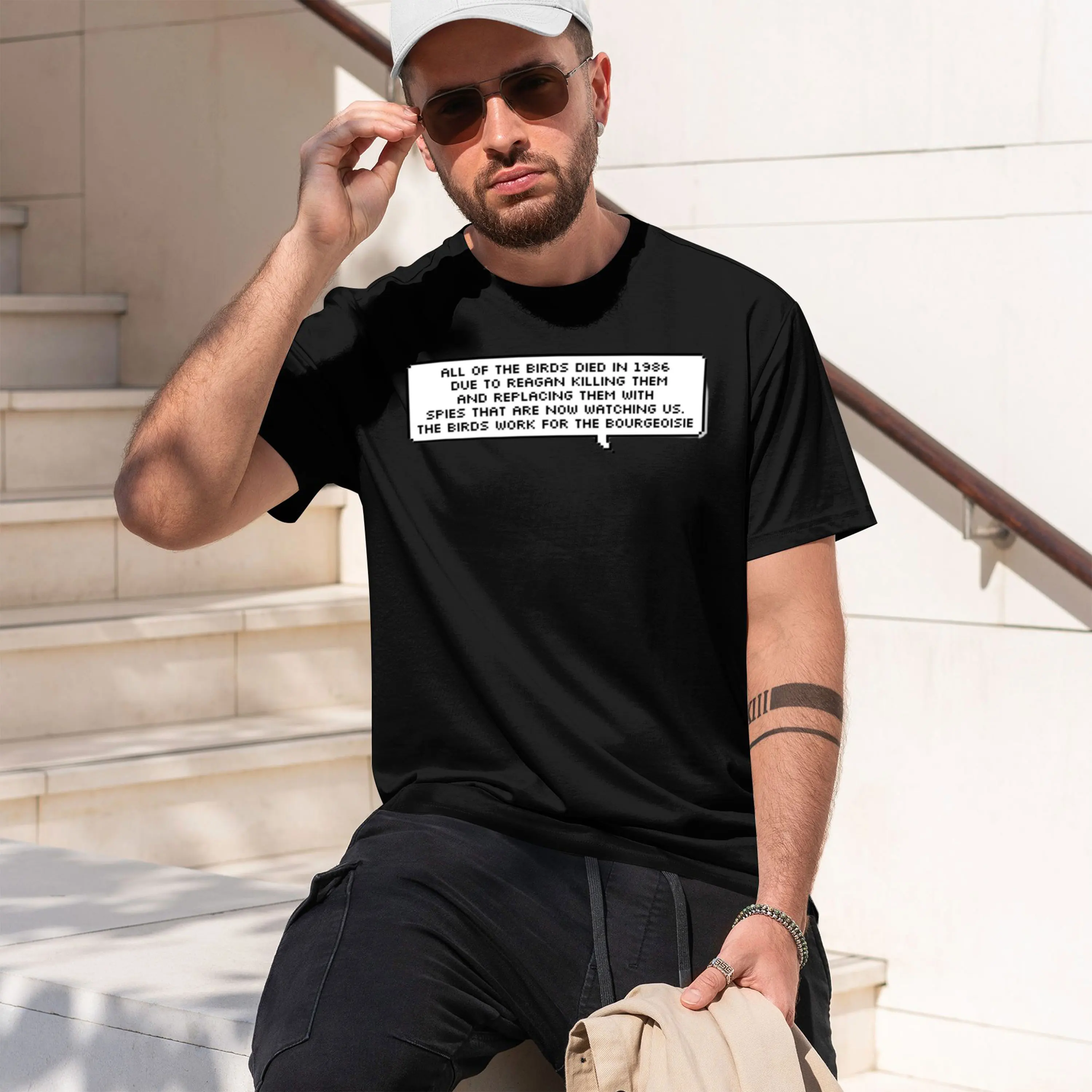 Normal Paranormal Distribution Sticker 2026 Nuevo modelo Camiseta de manga corta con cuello redondo para hombre, informal, clásica, en varios colores y tallas